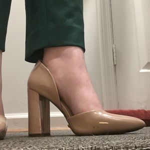 Nine West Tan Block Heels